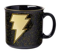 Silver Buffalo DC Comics Mug en céramique noir Adam Lightning Bolt Camper 591 ml