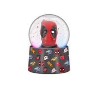 Silver Buffalo Marvel Boule à Neige Lumineuse avec icône Deadpool 45 mm