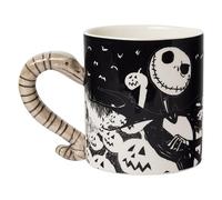 Silver Buffalo Mug sculpté en céramique Motif L'étrange Noël de monsieur Jack Noir/blanc 567 ml