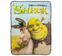 Silver Buffalo - Shrek et l’âne - Plaid en Polaire 114,3 x 152,4 cm - Doux et Confortable - 250 g/m²