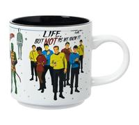 Silver Buffalo Star Trek Tasse empilable en céramique avec motif extraterrestres, méchants et équipages | Capacité : 380,5 g