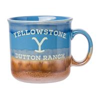 Silver Buffalo Yellowstone Dutton Ranch Reactive Glaze Tasse en céramique pour camping-car 590 ml
