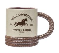 Silver Buffalo Yellowstone Tasse en céramique sculptée 3D Motif botte de cowboy 591 ml