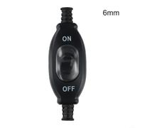 Silver Double In-line Switch IP65 Outdoor Safe(Black 6mm) | IP65 waterproof rating, 250V 3A capacity, safe for rain, silver finish, pour durable plastic housing
