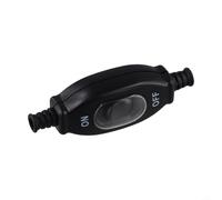 Silver Double In-line Switch IP65 Outdoor Safe(Black 7mm) | IP65 waterproof rating, 250V 3A capacity, safe for rain, silver finish, pour durable plastic housing