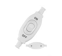Silver Double In-line Switch IP65 Outdoor Safe(White 6mm) | IP65 waterproof rating, 250V 3A capacity, safe for rain, silver finish, pour durable plastic housing