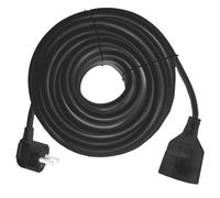 Silver Electric Câble Prolongateur de Courant 10 mètres H05VV-F Noir 250V 16A 3500W avec Prise de Terre
