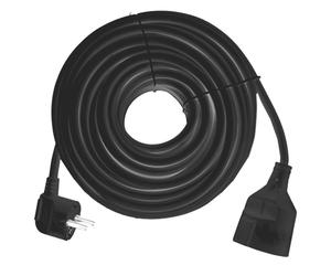 Silver Electric Câble Prolongateur de Courant 10 mètres H05VV-F Noir 250V 16A 3500W avec Prise de Terre