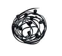 SILVER ELECTRONICS 912010 Guirnalda decorativa Corde décorative de 10 m de Long, avec 20 Douilles E27. Certifié IP65 et IP44. Ampoules Non incluses, Multicolore, Única