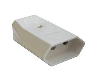 Silver Electronics 9258 Fiche femelle avec protection 250 V Blanc