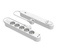 Silver Electronics - Bloc multiprises à 5 prises avec port USB-A, USB-C, 3A, 1,5m IK01 IP20