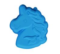 Silver-Stage Moule à gâteau en forme de licorne rose - Pour gâteaux, glaces, chocolats, pain, desserts, pudding, sans BPA, sans BPA, bleu clair