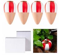 SilverChry Oyas a Planter Terre Cuite, Distributeur Eau Plante 4Pcs, Pointes Auto-arrosantes en Terre Cuite, Globes Arrosage Automatique Interieur pour Plante, Cônes d'argile (Rouge)