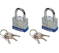 Silverline 224515 Cadenas en acier laminé 40 mm (Lot de 2)