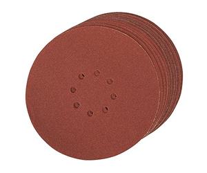 Silverline 272756 Lot de 10 Disques abrasifs perforés auto-agrippant 225 mm Grain 80
