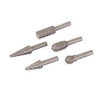 Silverline jeu de 5 râpes pour perceuse - 6 mm