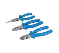 Silverline 427610 Jeu de 3 pinces 16 cm