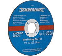 Silverline 10 disques tronçonner métal 115x3mm - 447131