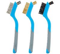 Silverline 617623 Jeu de 3 mini-brosses métalliques assorties