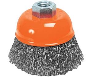 Silverline 721676 Brosse boisseau à fils d' acier ondulés 65 mm