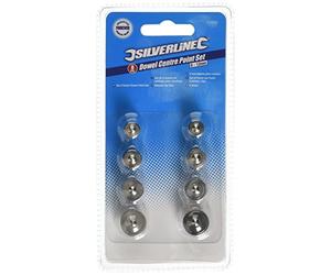 Silverline 733252 Jeu de 8 pointes de centrage pour chevillage 6-12mm