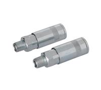Silverline 794320 Lot de 2 Coupleurs rapides pour tuyau air comprimé 1/4" BSP
