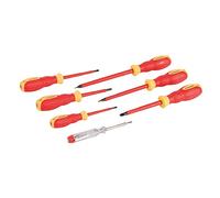 Silverline 928227 Jeu de 7 Tournevis d'électricien Vde, plats et phillips