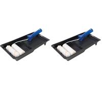 Silverline 947598 Ensemble Mini Rouleau et bac Peinture 100 mm (Lot de 2)