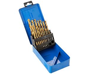 Silverline DS49 Jeu de 19 mèches en acier rapide HSS titanées 19 pcs