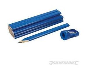 SILVERLINE Ensemble de crayons de menuisier et taille-crayon 13 pieces G