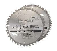 Silverline lame scie circulaire bois 250 mm - Lot de 2