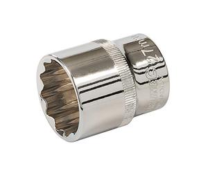 Silverline Tools 436883 Douille 1/2 Drive 12PT métrique, Argent, 27 mm, lot de 12