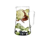 Simax Grand pichet en verre avec bec verseur : pichet en verre de 2,5 l avec poignée - Pichet à sangria en verre borosilicate - Grand pichet à eau - Pichet à sangria en forme de cylindre coudé -