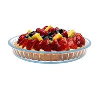 Simax Moule à Tarte en Verre - Contenance 1,70L - Dimensions Ø 28 x 4 cm - Verre Borosilicate Très Haute Résistance - 6556
