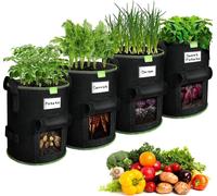 SIMBOOM 4 pièces sac de plantation de pommes de terre 40L 10 gallons sacs de plantation de tomates légumes