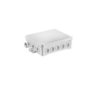 SIMET Lot de 50 boîtes de jonction 90 x 135 x 40 mm, sans halogène, auto-extinguible, UV, IP54, Fastbox & Hook avec adaptateur à crochet HNS, gris