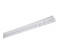 SIMI Rail de plafond tringle en PVC pour rideaux à crochets Blanc Monorail droit 300 cm