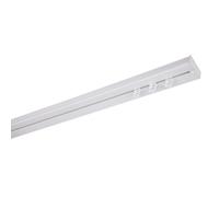 SIMI Rail de plafond tringle en PVC pour rideaux à crochets Blanc Monorail droit 220 cm