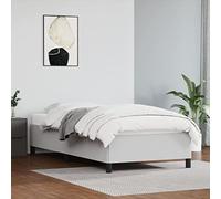 Similicuir résistant aux taches chambre à coucher pieds robustes lattes | Cadre de lit sans matelas blanc 80x200 cm similicuir literie sommier tapissier luxe moderne chambre adulte robuste