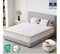 Simloveve Surmatelas à Mémoire de Forme au Gel 90x200cm - 2 Densités H3/H4 - Tissu Glace Déhoussable & Lavable - Epaisseur 7,5cm