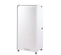 SIMMOB Armoire Informatique Blanche à roulettes 2 Tiroirs L 65.2 H 139.9 P 53.1 cm - Blanc