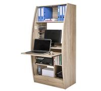 SIMMOB Armoire Informatique Galbée 80 cm Chêne 6 Niches