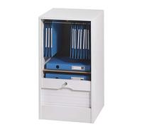 SIMMOB Classeur à Rideau 4 Etagères 1 Kit DS Serrure Larg 41,4 Haut 76 Prof 44 cm - Blanc