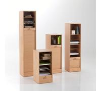 SIMMOB Classeur à Rideau 4 Etagères 1 Kit DS Serrure Larg 41,4 Haut 76 Prof 44 cm - Hêtre