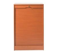 SIMMOB Classeur à Rideau 8 Tablettes Multi Coloris L 70 cm H 108 cm P 44 cm - Merisier