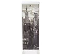SIMMOB Classeur à Rideau Blanc 5 Niches Serrure 37,8 x 103,8 x 38,4 cm - New York 500