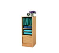 SIMMOB Classeur à Rideau Blanc ou Hêtre 6 Etagères L 41.4 H 108.4 P 44 cm - Hêtre