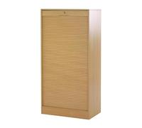 SIMMOB Classeur à Rideau Largeur 70 cm Hauteur 140 cm 16 Niches 2 Kits DS - Hêtre