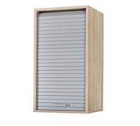 SIMMOB Meuble Cuisine Chêne Rideau Alu Blanc ou Noir 2 Etagères L 40 H 72 P 35 cm - Aluminium