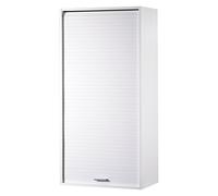 SIMMOB Meuble de Cuisine Haut Blanc 3 Tablettes 1 Rideau L 60 H 123.6 P 35 cm